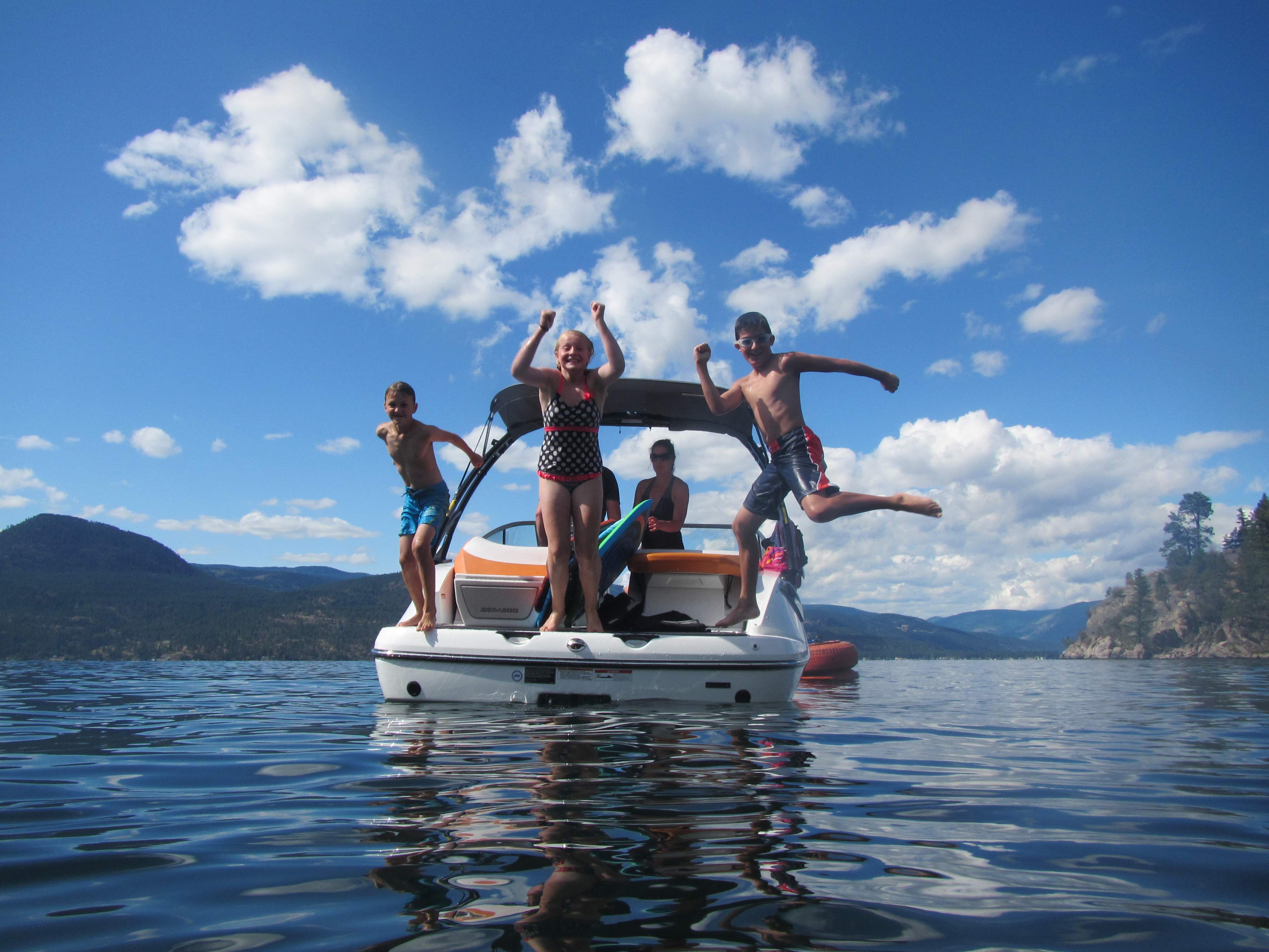 Family on Lake Okanagan